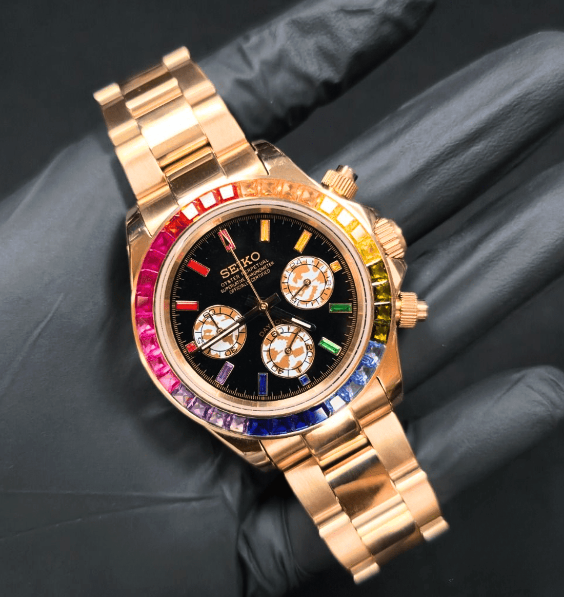 Seiko Mod Daytona RG Rainbow — A Celebration of Color - NeoLux Watch & Co