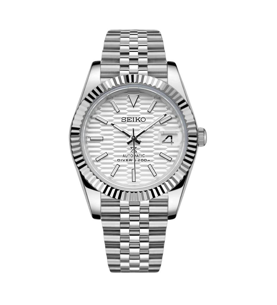Seiko Mod Datejust Classic White