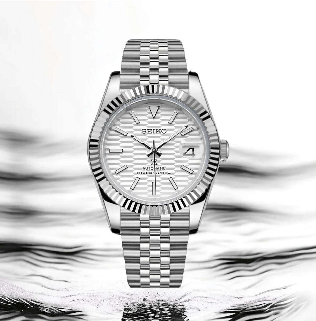 Seiko Mod Datejust Classic White