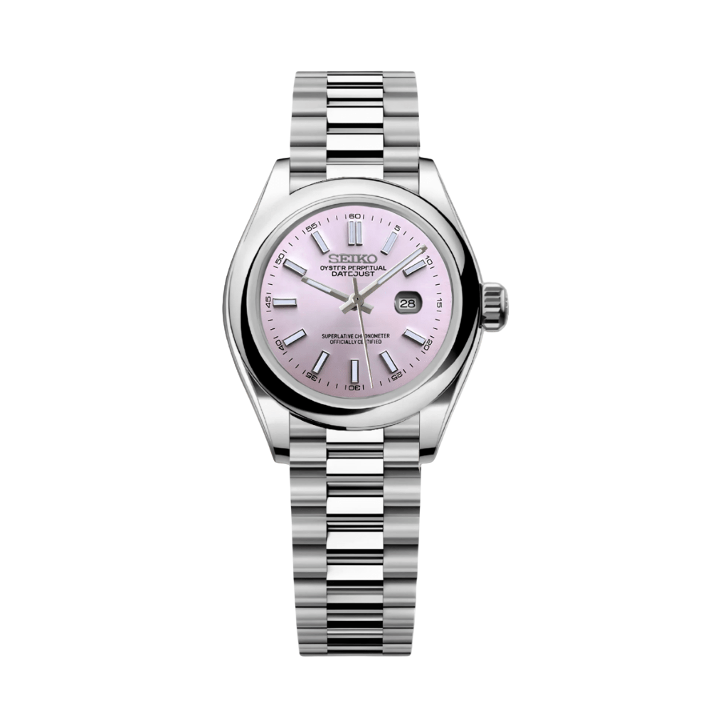 Seiko Mod Datejust Lady Classic Pink