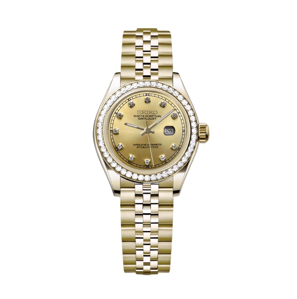 Seiko Mod Datejust Lady Gem Full Gold