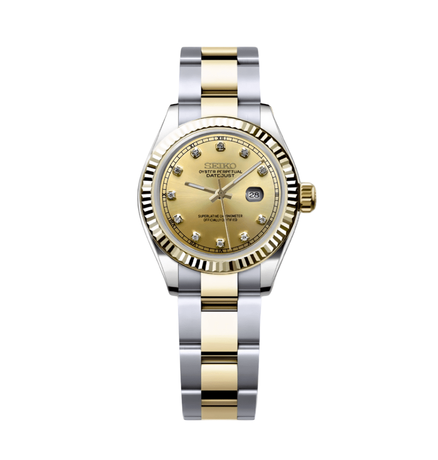 Seiko Mod Datejust Lady Two-Tone Gem Gold – NeoLux Watch & Co