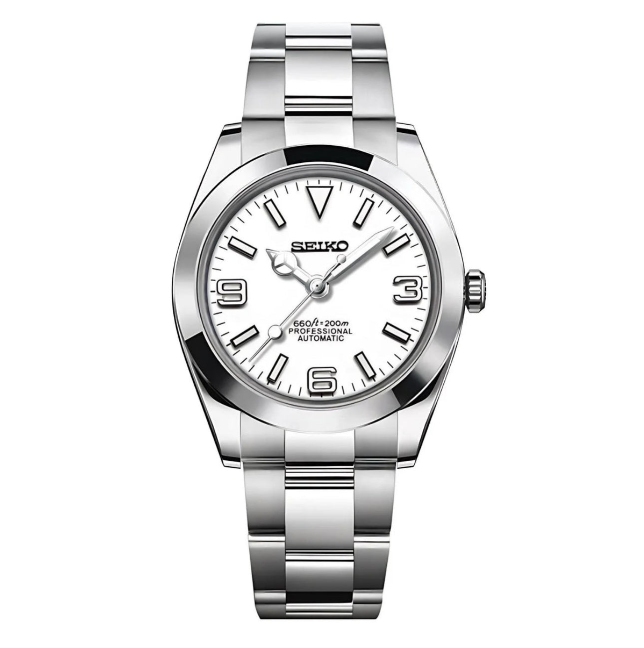 Seiko Mod Oyster Perpetual White – NeoLux Watch Co