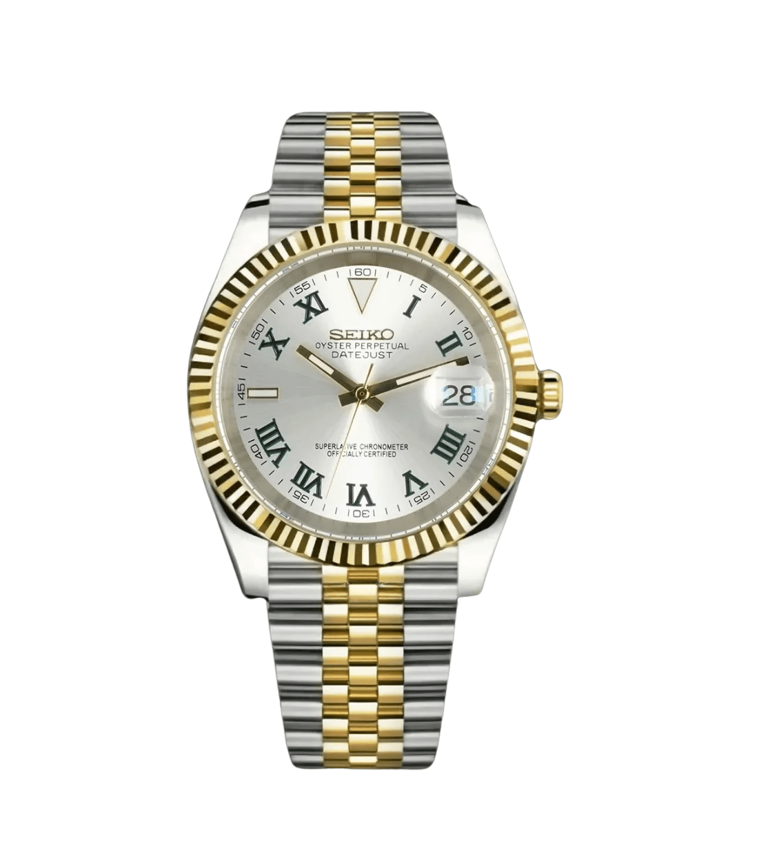 Seiko Mod Datejust Two - Tone Wimbledon