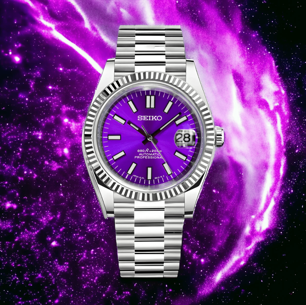 Seiko Mod Datejust Violet Purple