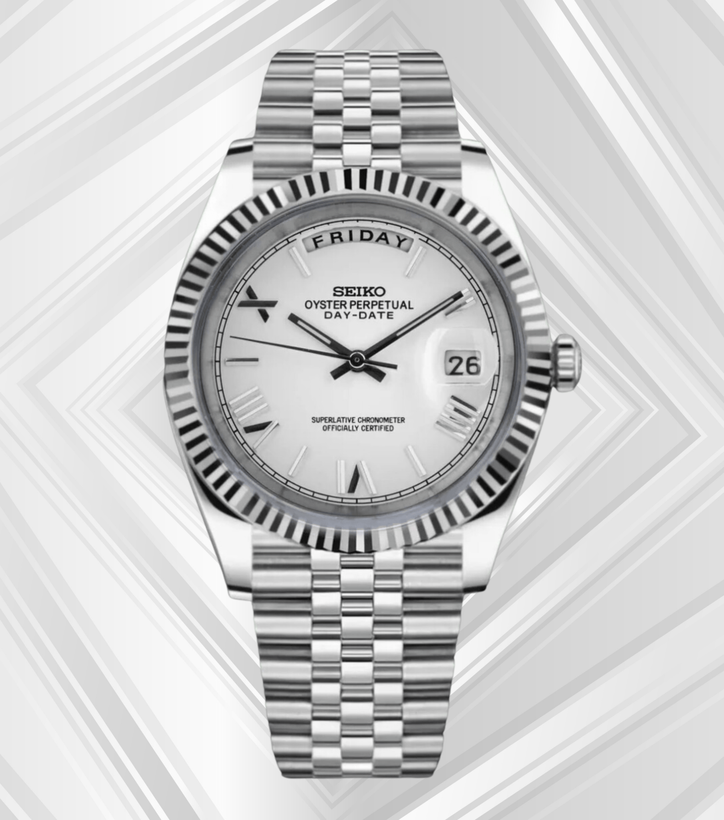 Seiko Mod Day - Date White Roman