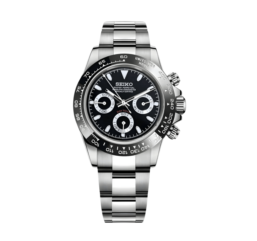 Seiko Mod Daytona Black Ceramic – NeoLux Watch Co