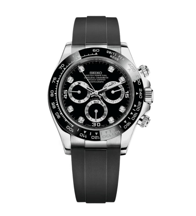 Seiko Mod Daytona Black Gem