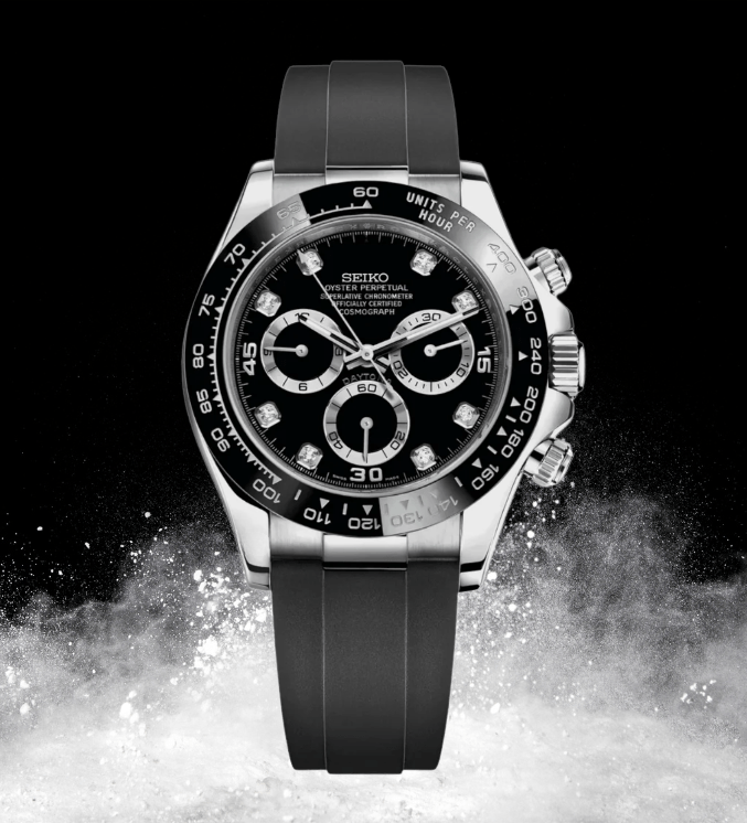 Seiko Mod Daytona Black Gem