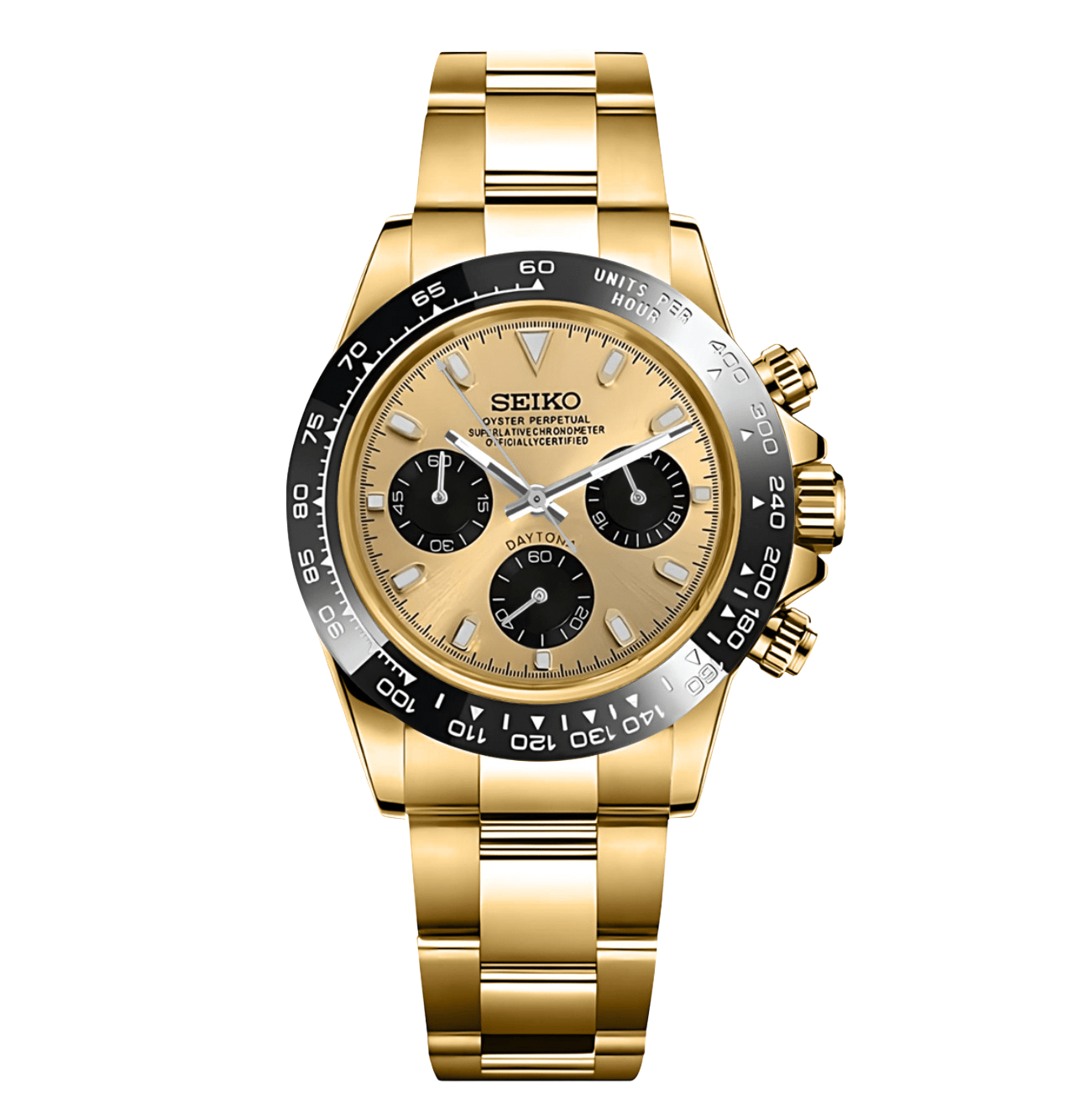 Seiko Mod Daytona Gold – NeoLux Watch Co - Main Image