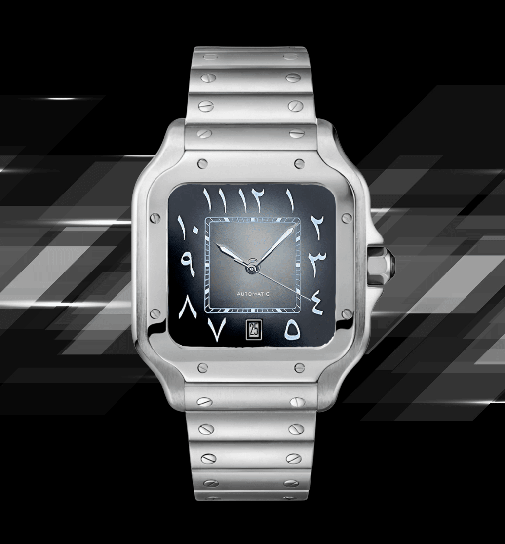 Seiko Mod Santos Arabic Dark Gray