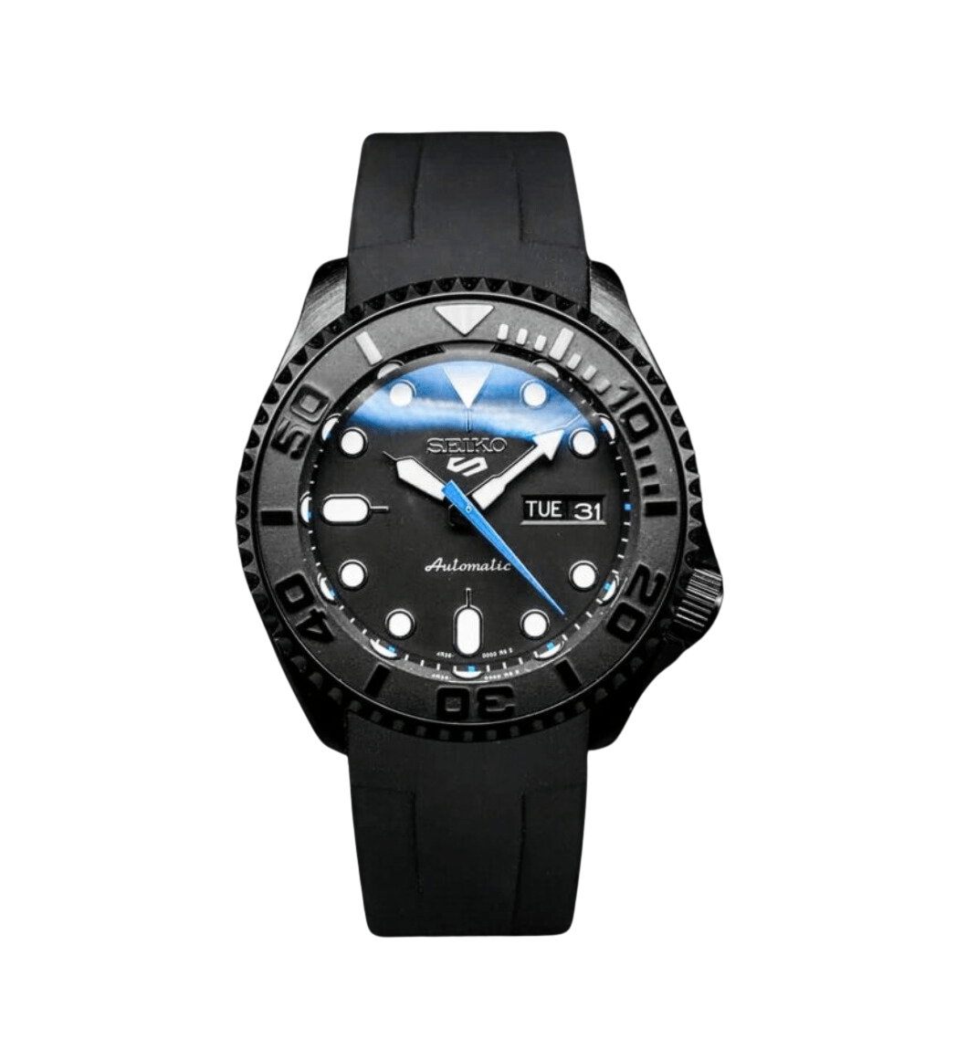 Seiko Mod SKX Black Blue – NeoLux Watch Co - Main Image