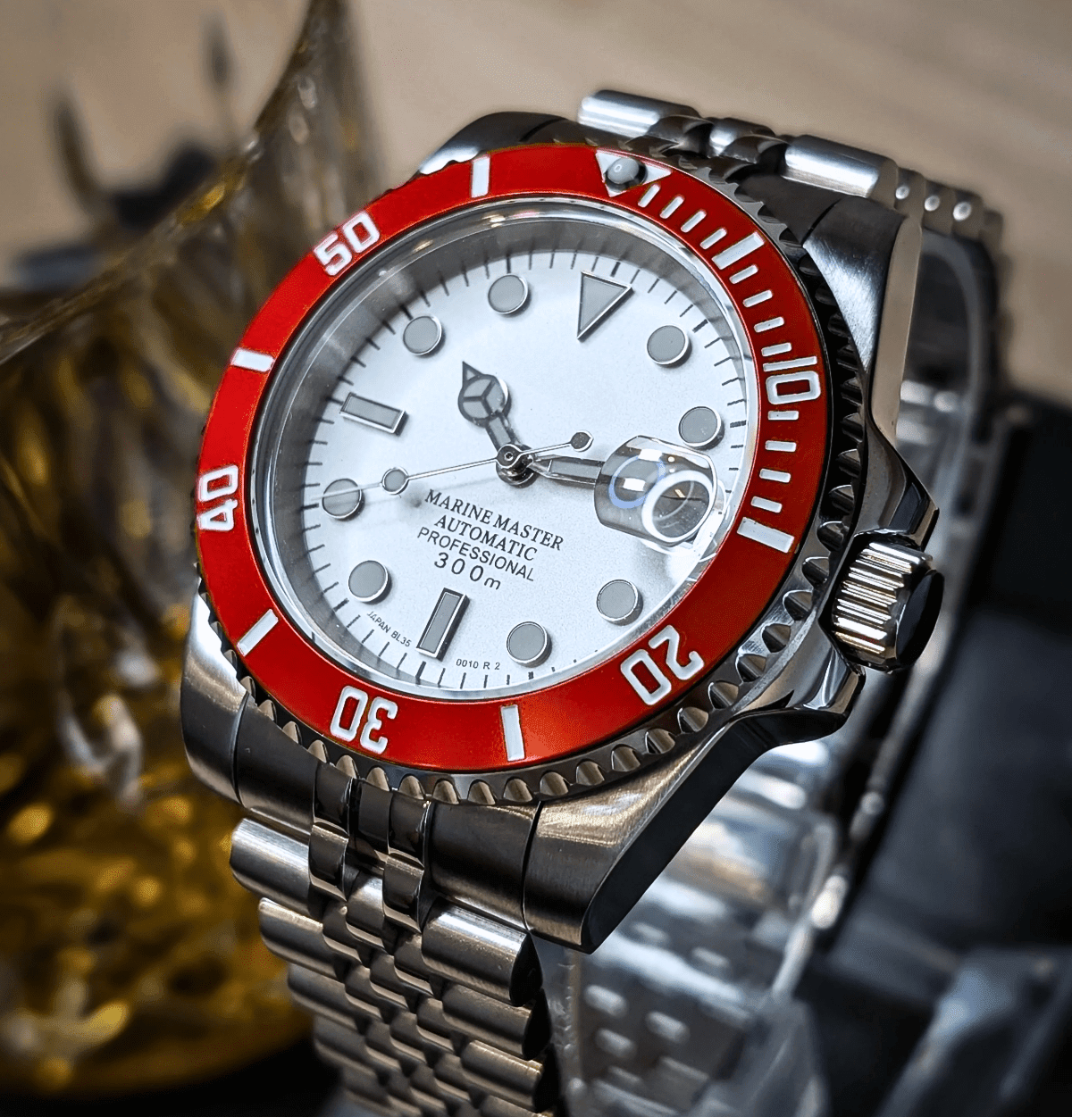 Seiko Mod Submariner Amber Orange