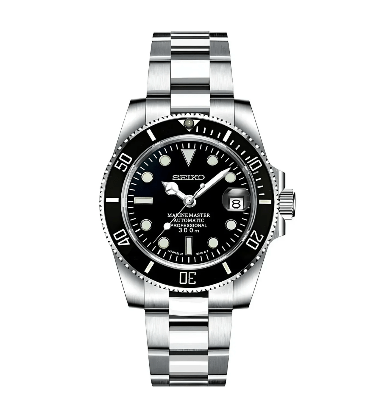 Seiko Mod Submariner Black