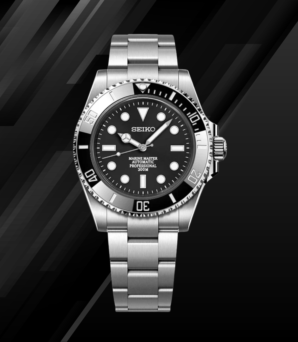 Seiko Mod Submariner Black (No Date)