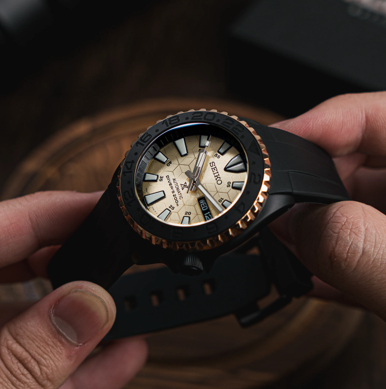 ｍo k o Seiko Mod Royal Oak Chronograph Black Panther – NeoLux Watch