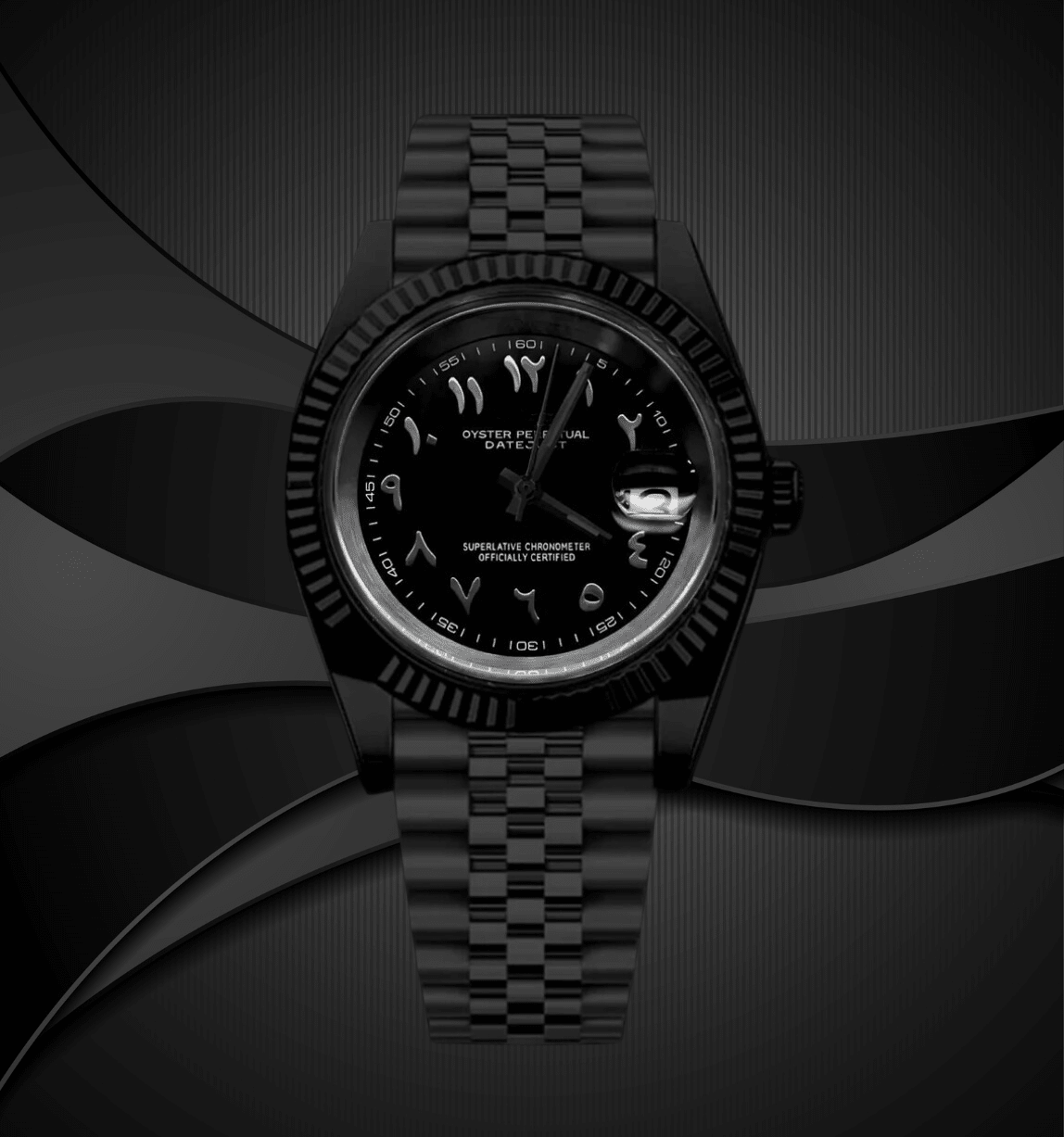 Datejust Mod "Black Panther" Arabic