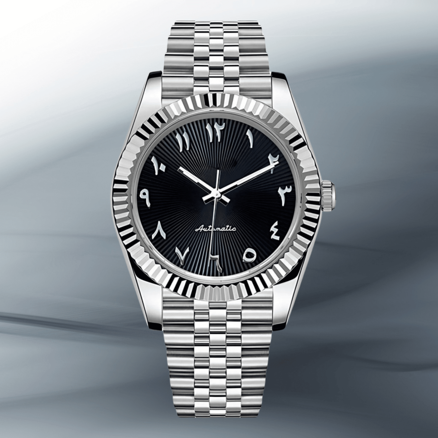 Datejust Mod Black Textured Arabic