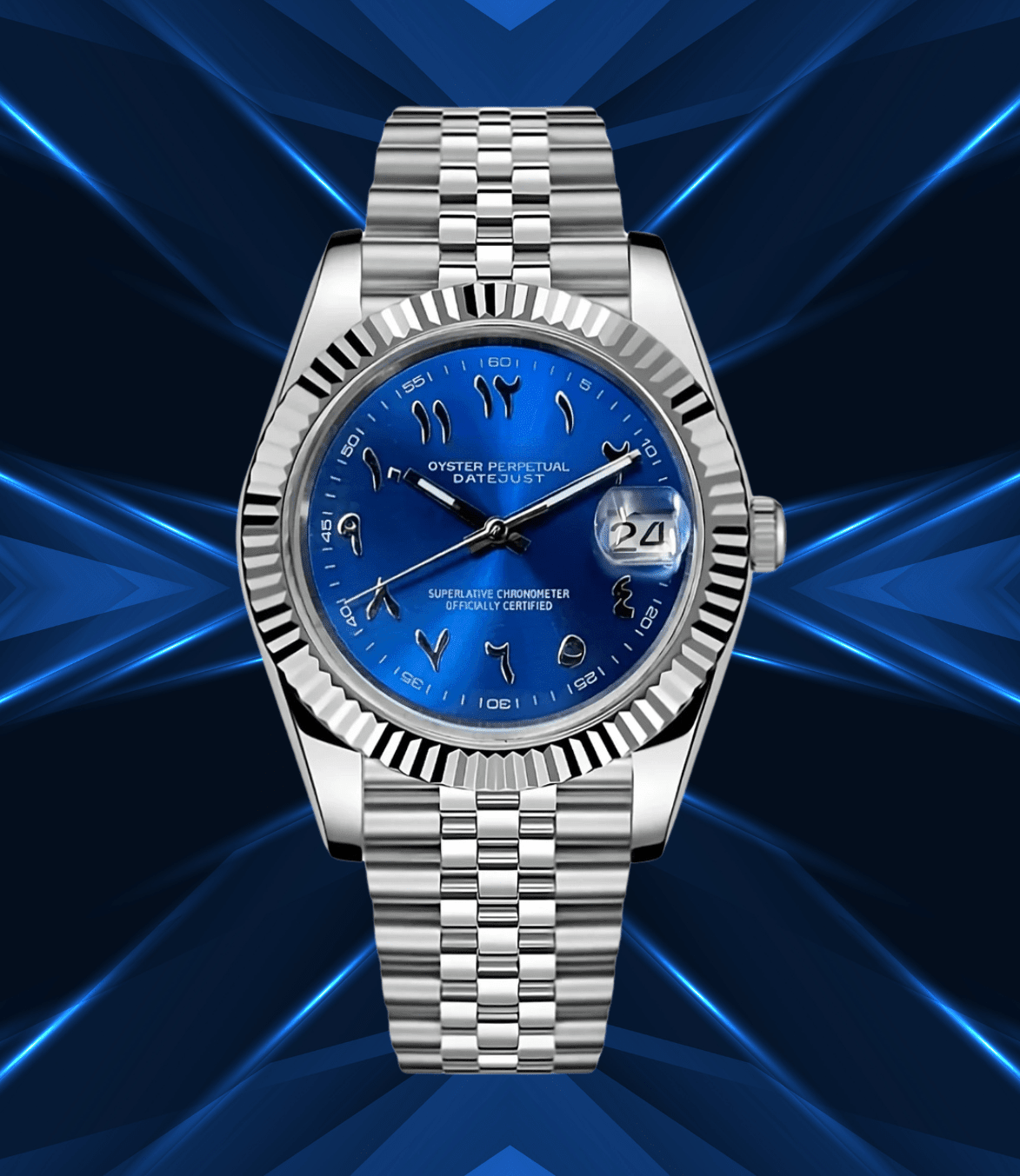Datejust Mod Sapphire Blue Arabic