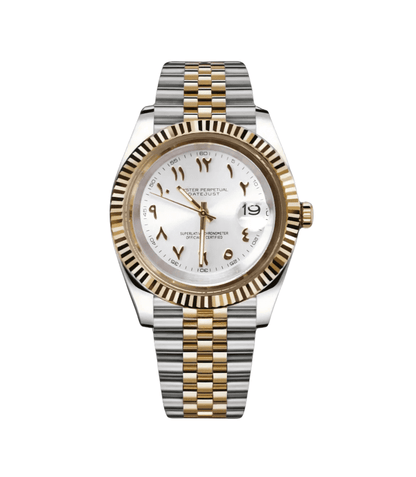 Datejust Mod Two - Tone Arabic Pure White