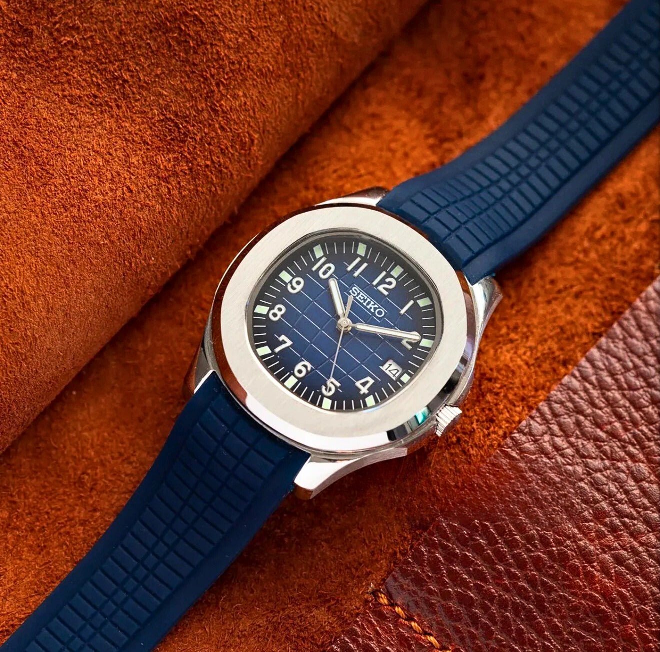 Seiko Mod Aquanaut Silver Blue