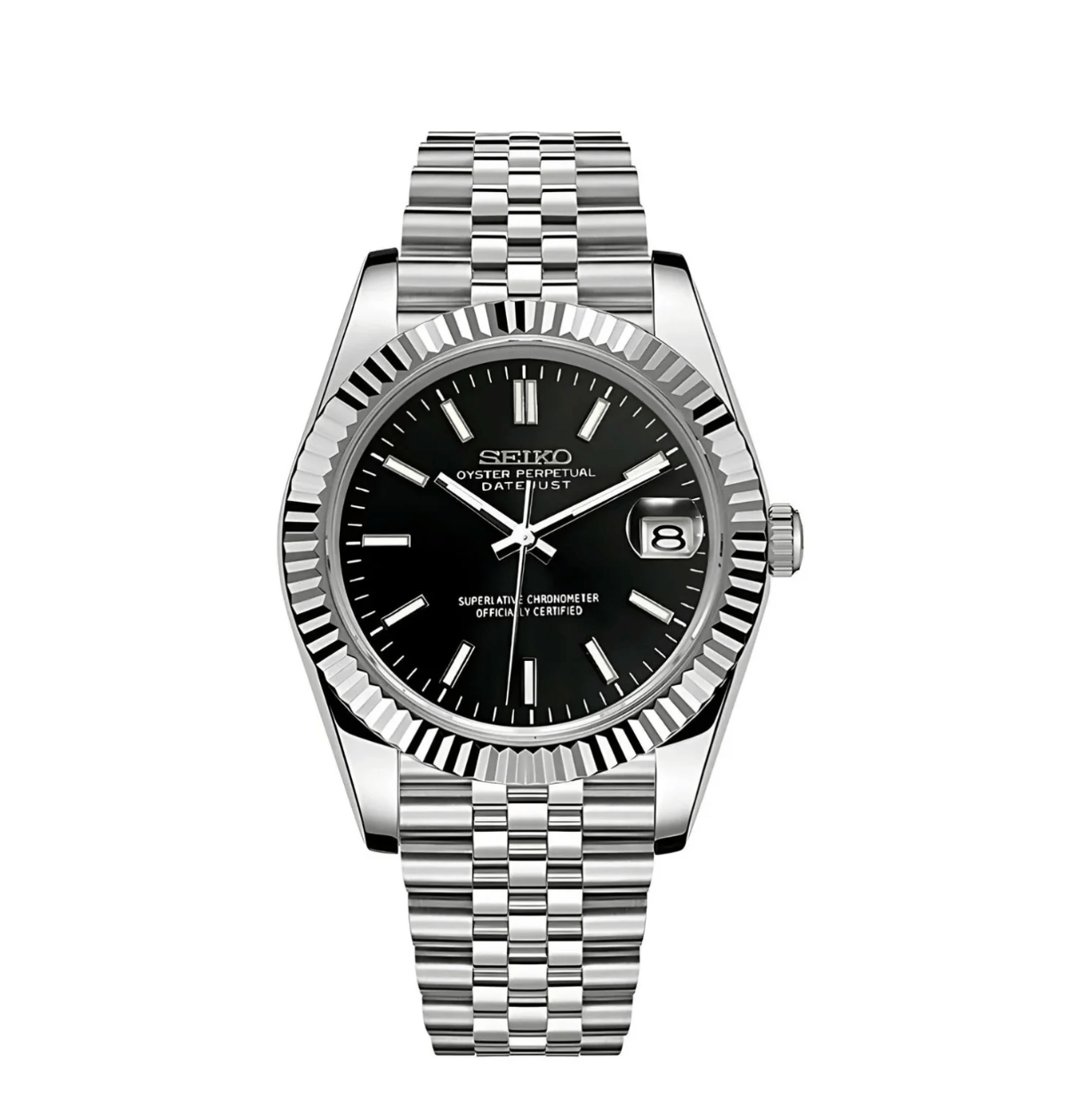 Seiko Mod Datejust Black Classic