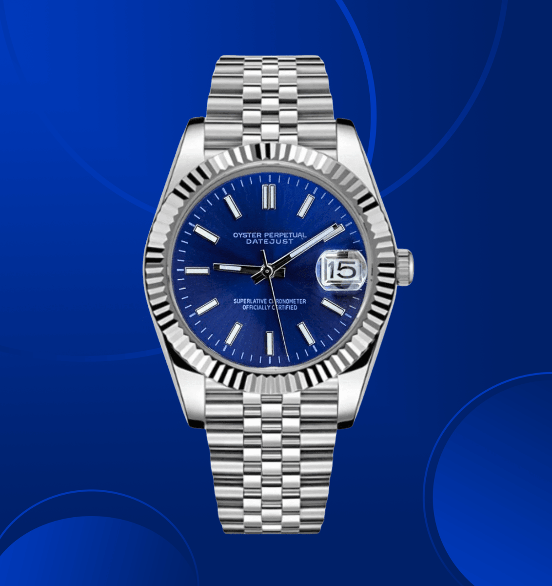 Seiko Mod Datejust Blue Classic