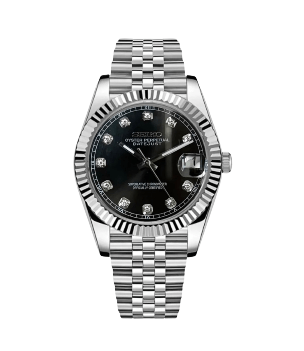 Seiko Mod Datejust Gem Black