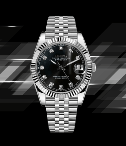 Seiko Mod Datejust Gem Black