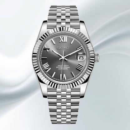 Seiko Mod Datejust Grey Roman