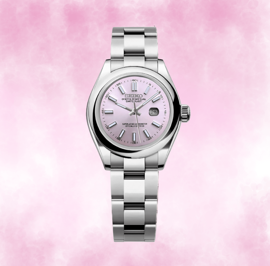 Seiko Mod Datejust Lady Classic Pink