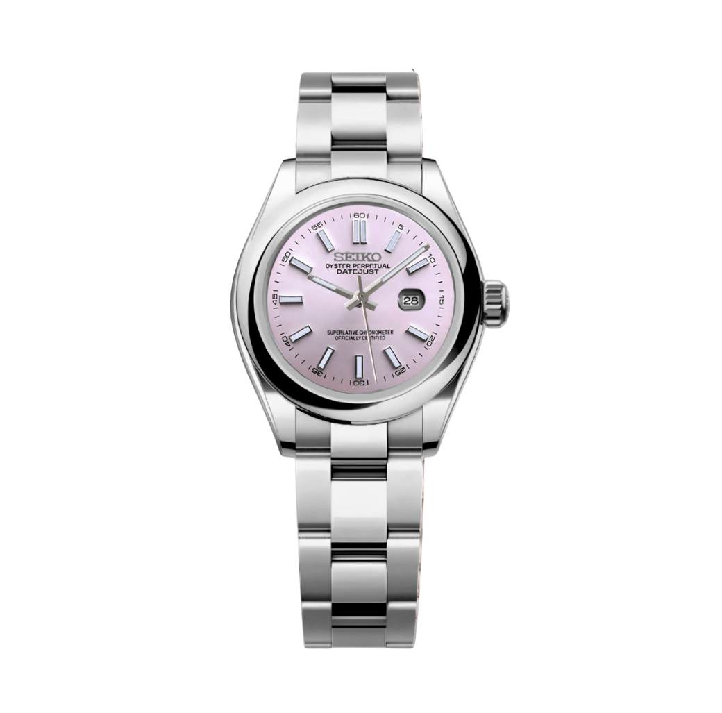 Seiko Mod Datejust Lady Classic Pink