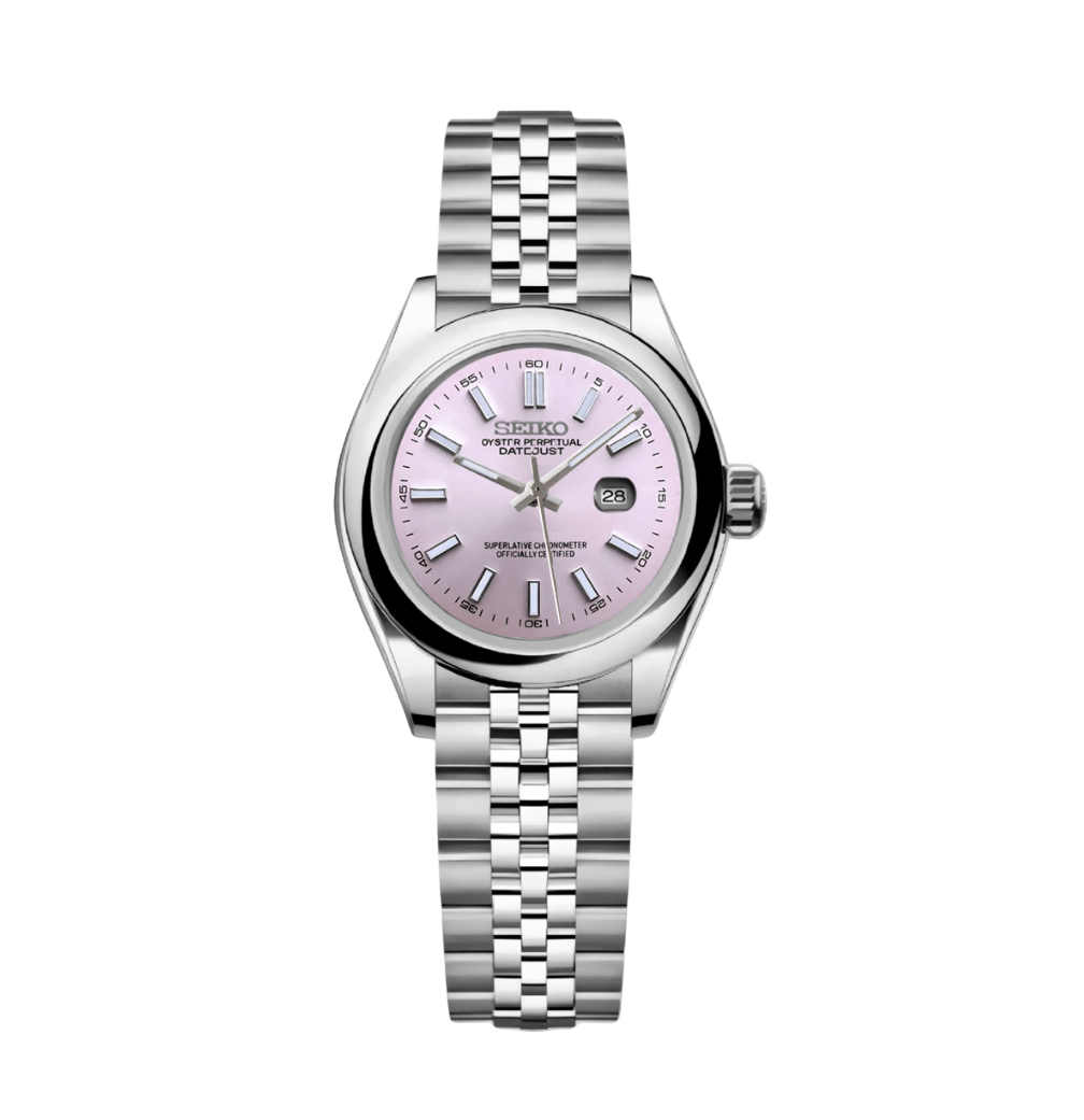 Seiko Mod Datejust Lady Classic Pink