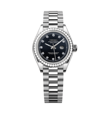 Seiko Mod Datejust Lady Gem Black