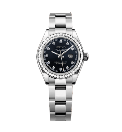 Seiko Mod Datejust Lady Gem Black