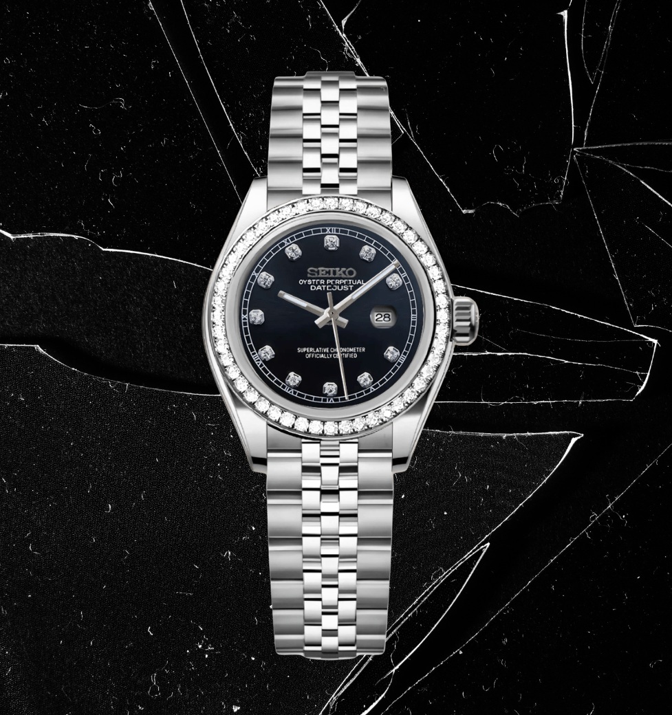 Seiko Mod Datejust Lady Gem Black