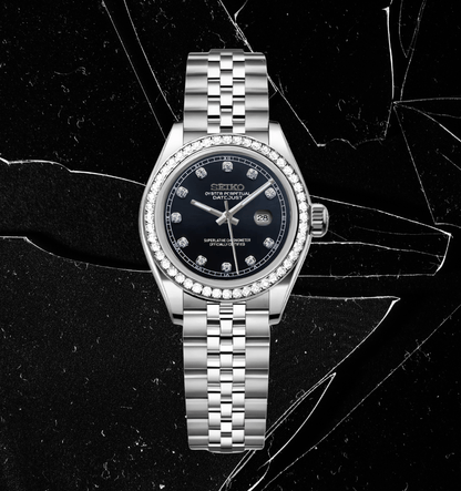 Seiko Mod Datejust Lady Gem Black