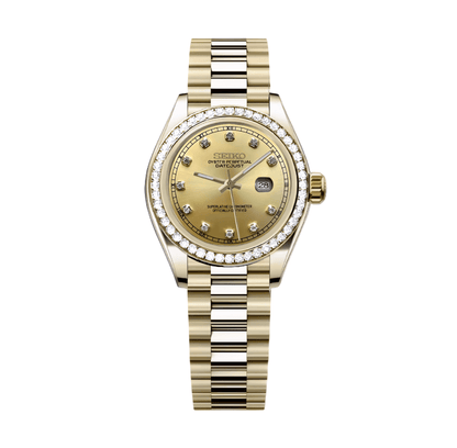 Seiko Mod Datejust Lady Gem Full Gold