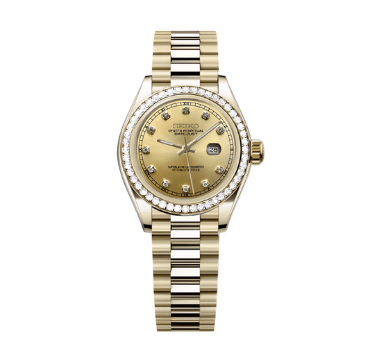 Seiko Mod Datejust Lady Gem Full Gold