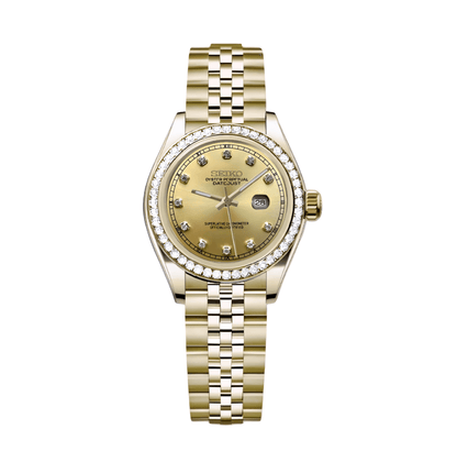 Seiko Mod Datejust Lady Gem Full Gold