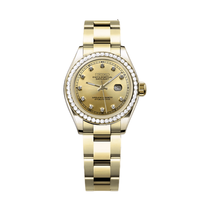 Seiko Mod Datejust Lady Gem Full Gold