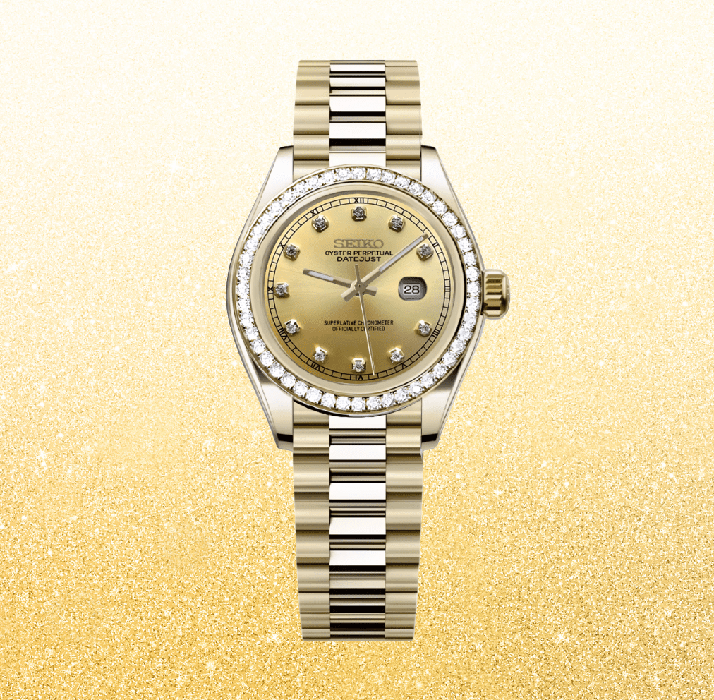 Seiko Mod Datejust Lady Gem Full Gold
