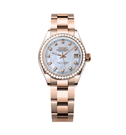Seiko Mod Datejust Lady Two - Tone Gem Pearl White