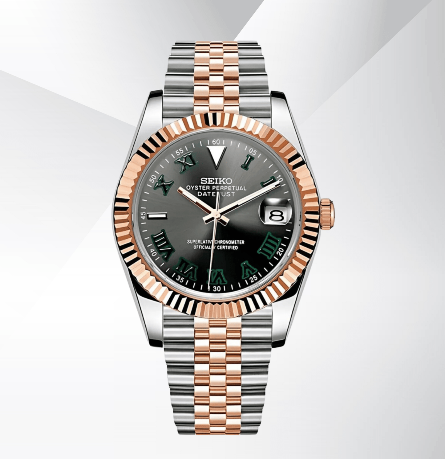 Seiko Mod Datejust Wimbledon Two - Tone