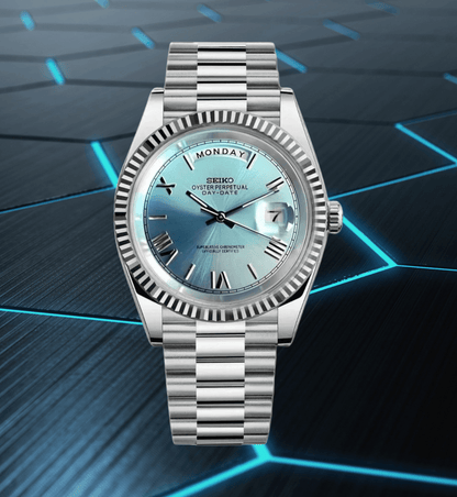 Seiko Mod Day - Date Roman Ice Blue