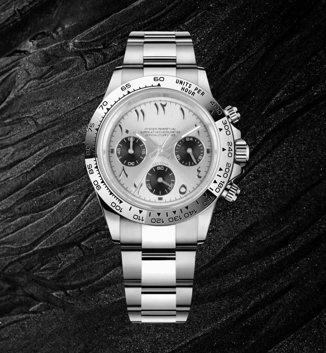 Seiko Mod Daytona Aluminum Arabic White