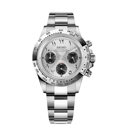 Seiko Mod Daytona Aluminum Arabic White