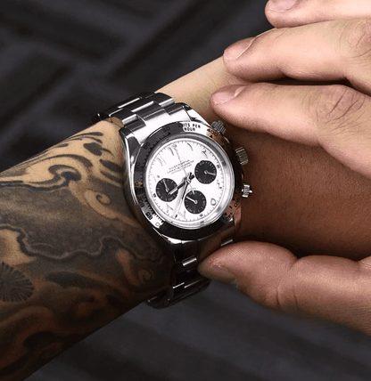 Seiko Mod Daytona Aluminum Arabic White