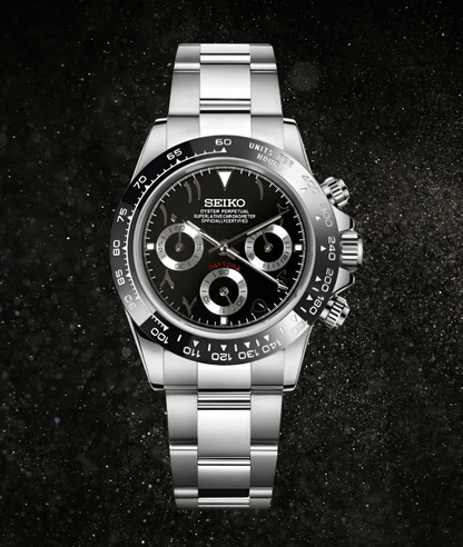 Seiko Mod Daytona Arabic Black Racer