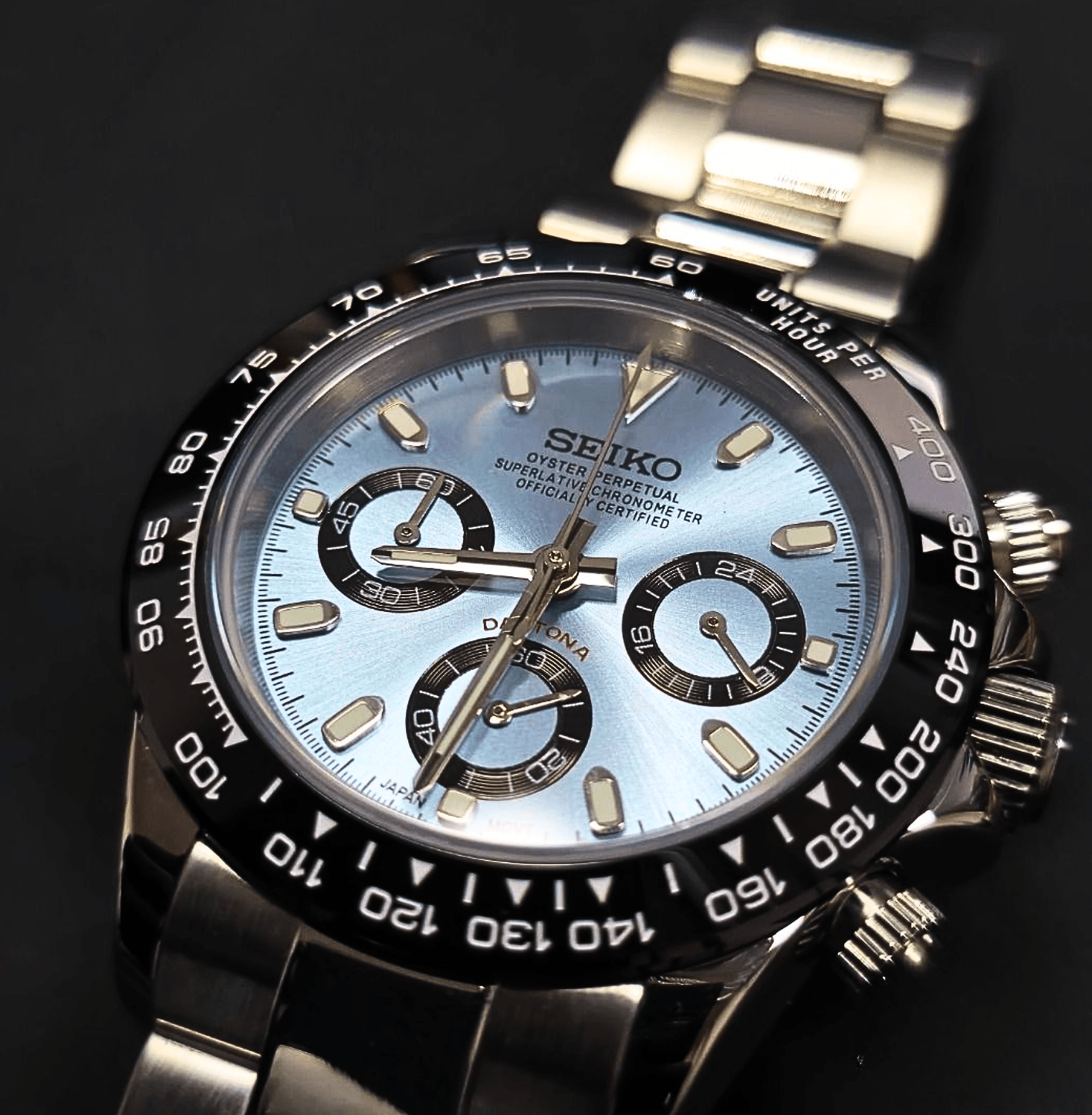 Seiko Mod Daytona Ice Blue